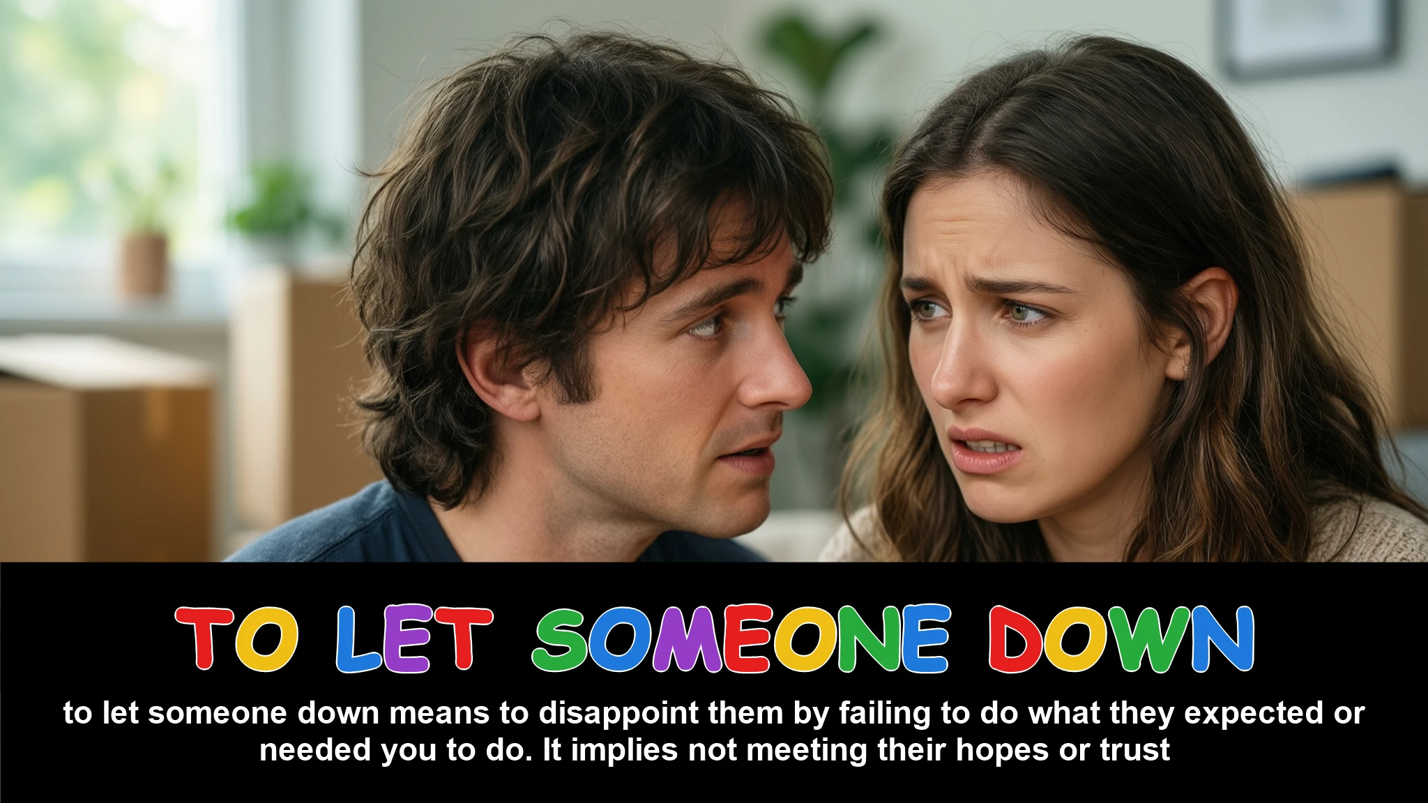 English Illustration for to let someone down